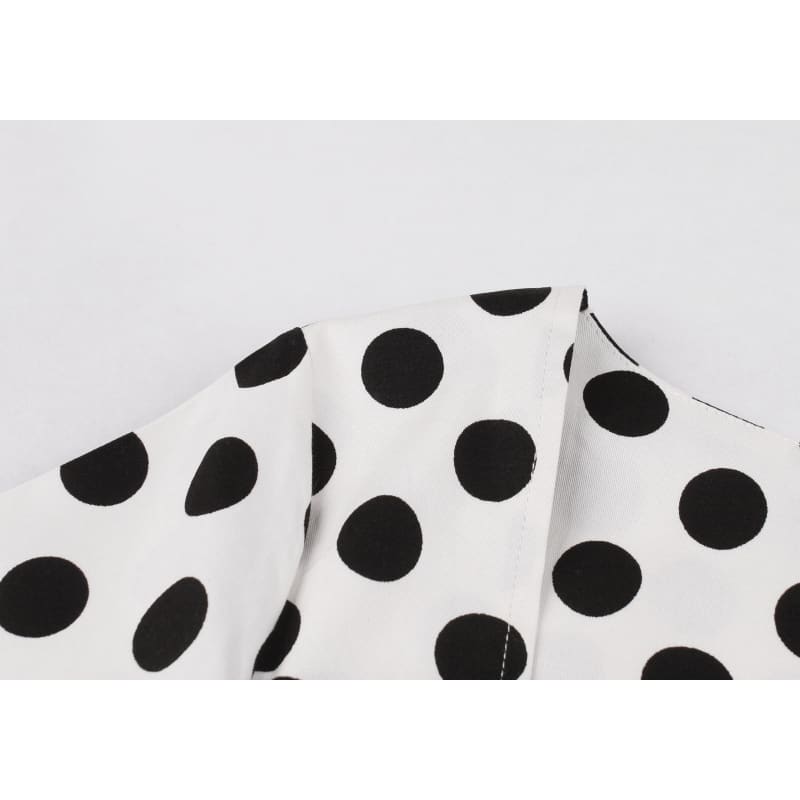 Robe Vintage Blanc A Pois