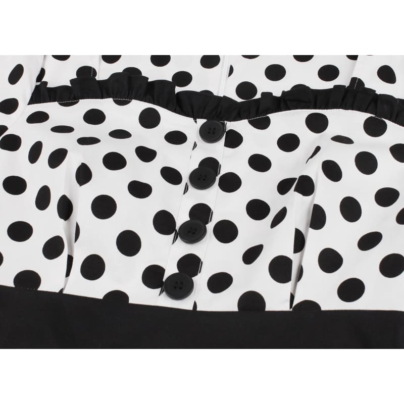 Robe Vintage Blanc A Pois