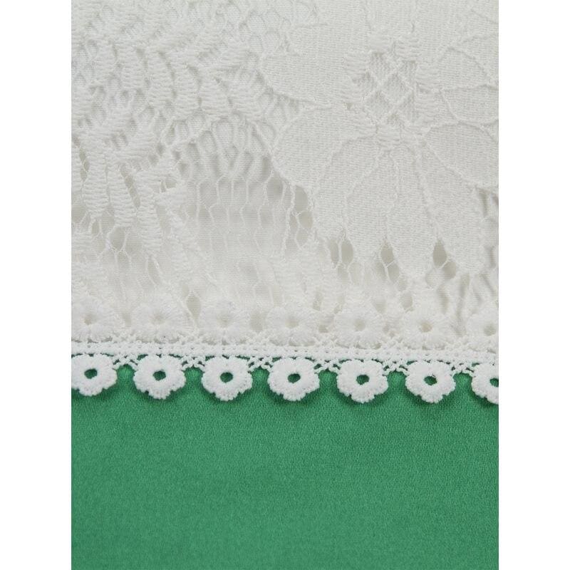 Robe Vintage Blanc Et Verte