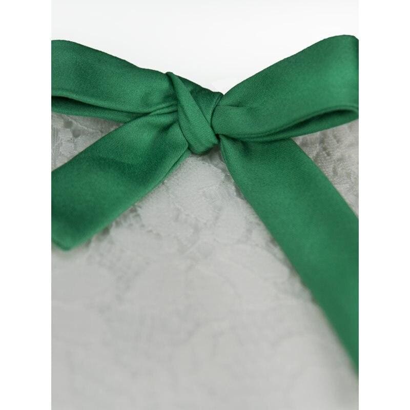 Robe Vintage Blanc Et Verte