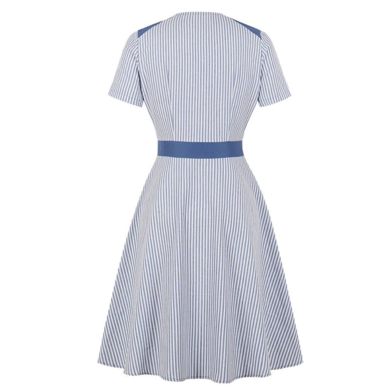 Robe Vintage Bleu Blanc