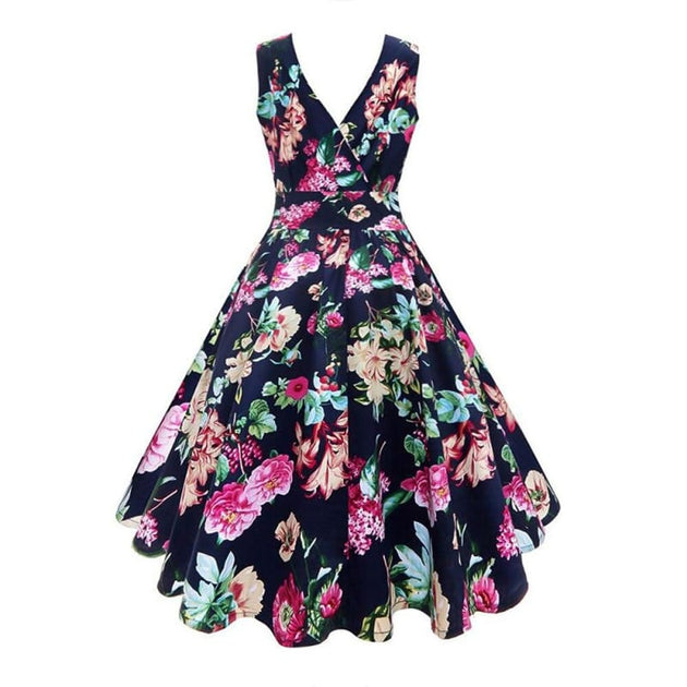 Robe Vintage Fleurie Grande Taille Éternel Vintage