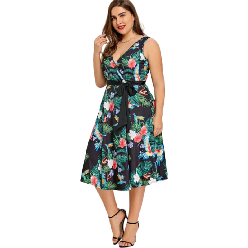 Robe Vintage Grande Taille Fleurie