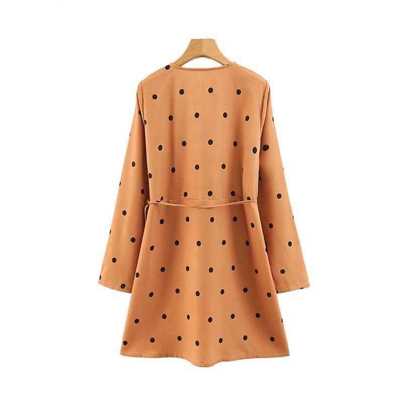 Robe Vintage Orange À Pois