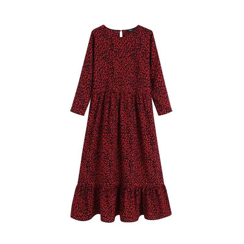 Robe Vintage Pour Femme Rouge