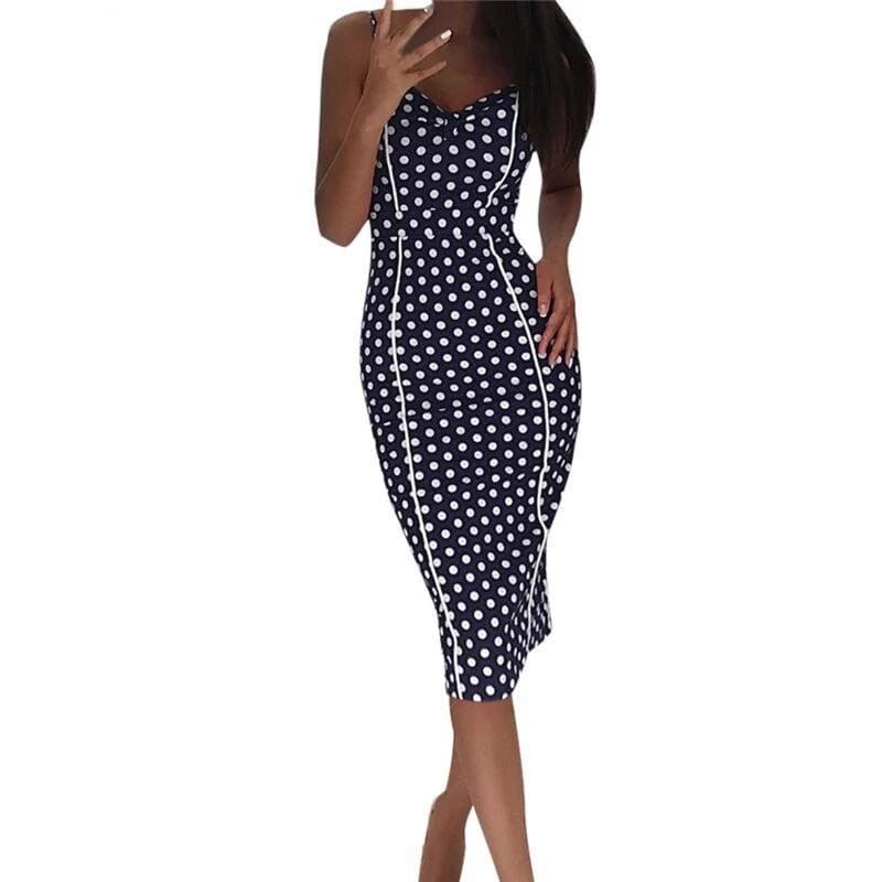 Robe Vintage Rockabilly Bleu