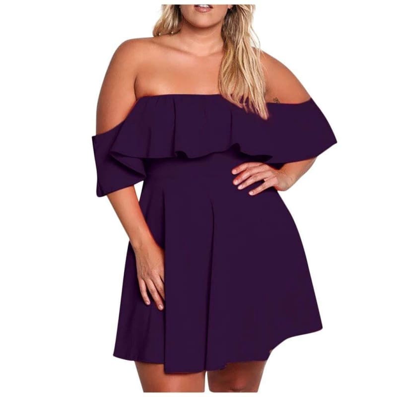 Robe Violet Vintage Grande Taille