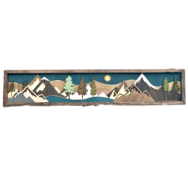 Tableau vintage bois main image 1