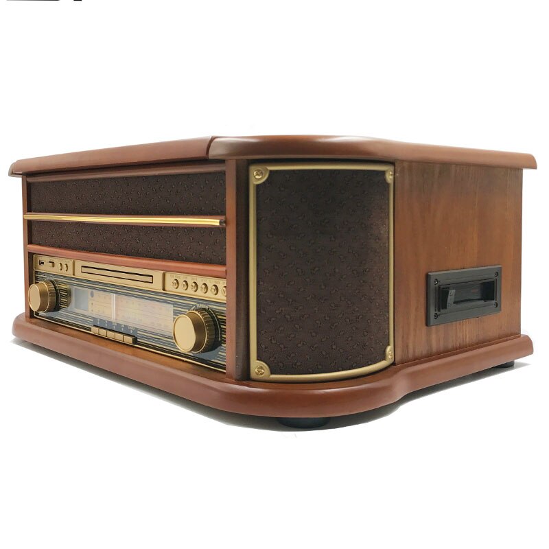 Tourne Disque Vintage Marron Rétro
