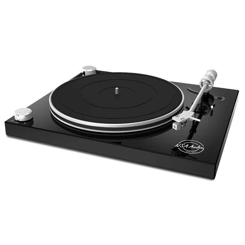 Tourne disque vintage noir