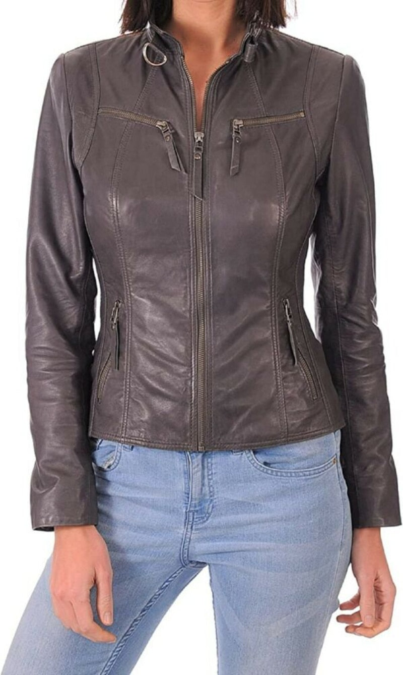 Veste Cuir Femme Vintage
