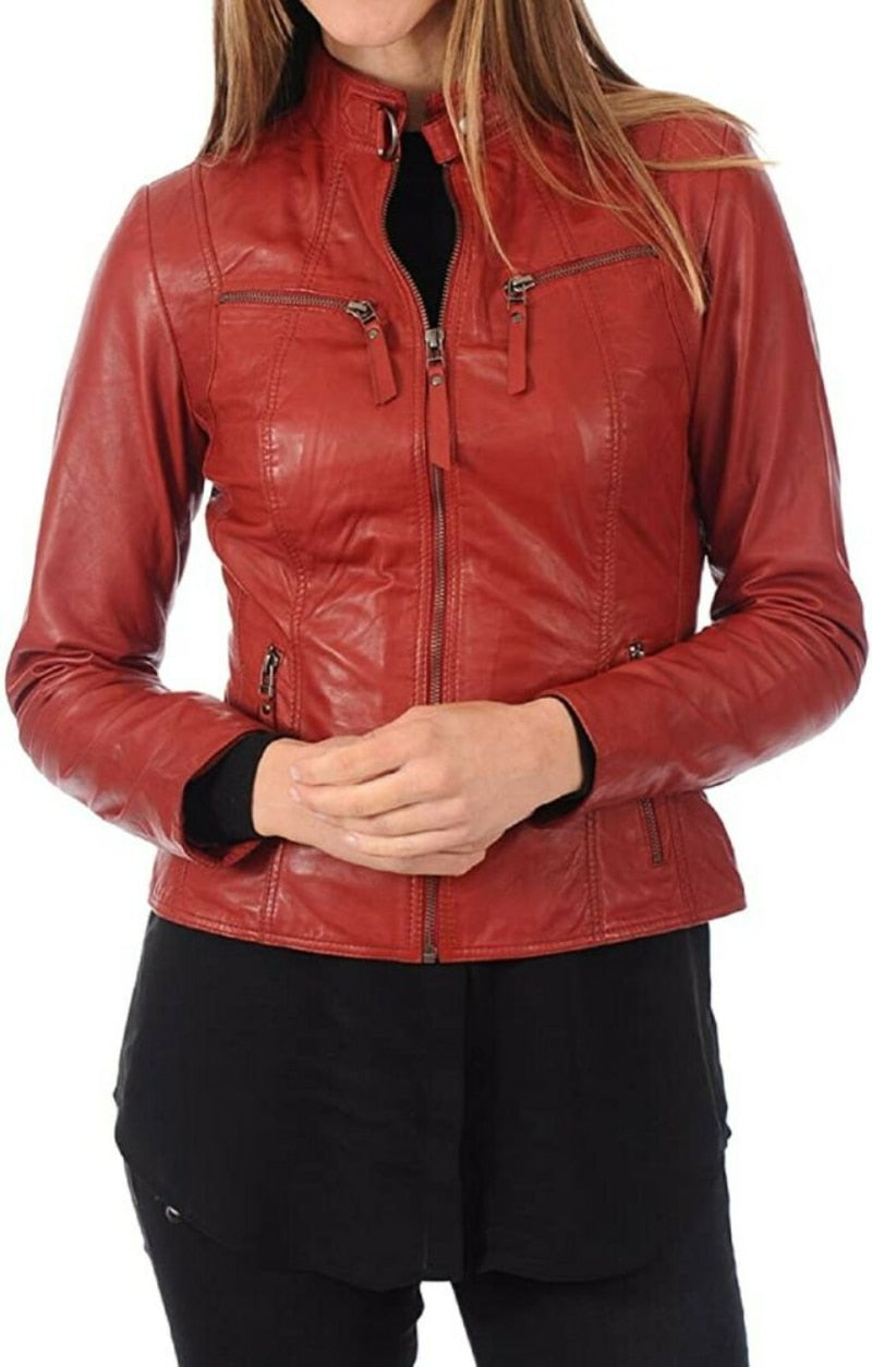 Veste Cuir Femme Vintage