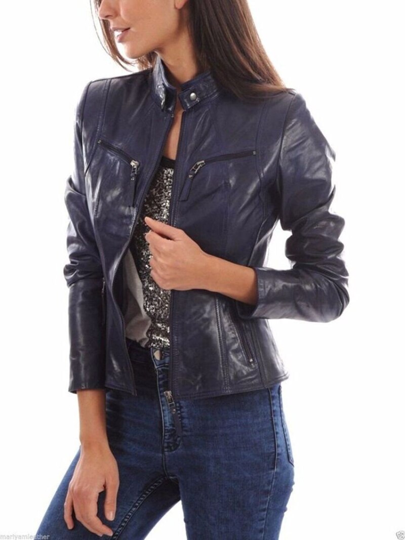 Veste Cuir Femme Vintage