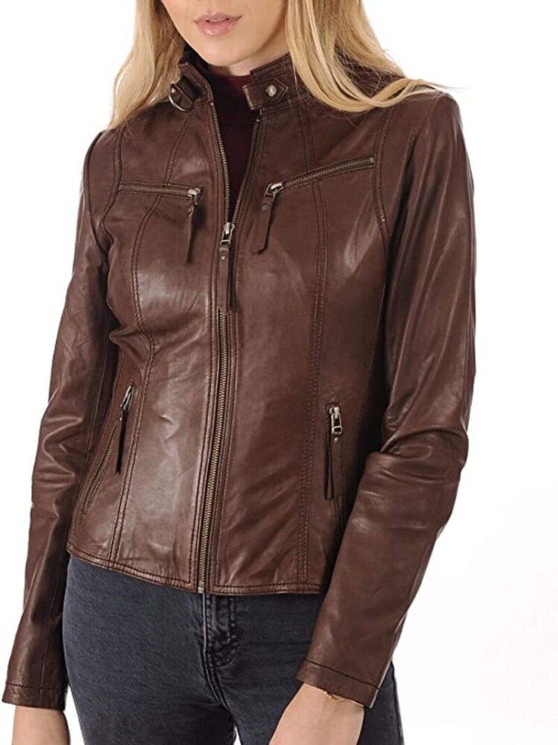 Veste Cuir Femme Vintage