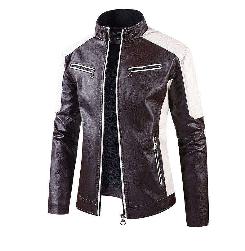 Veste Cuir Moto Homme Vintage