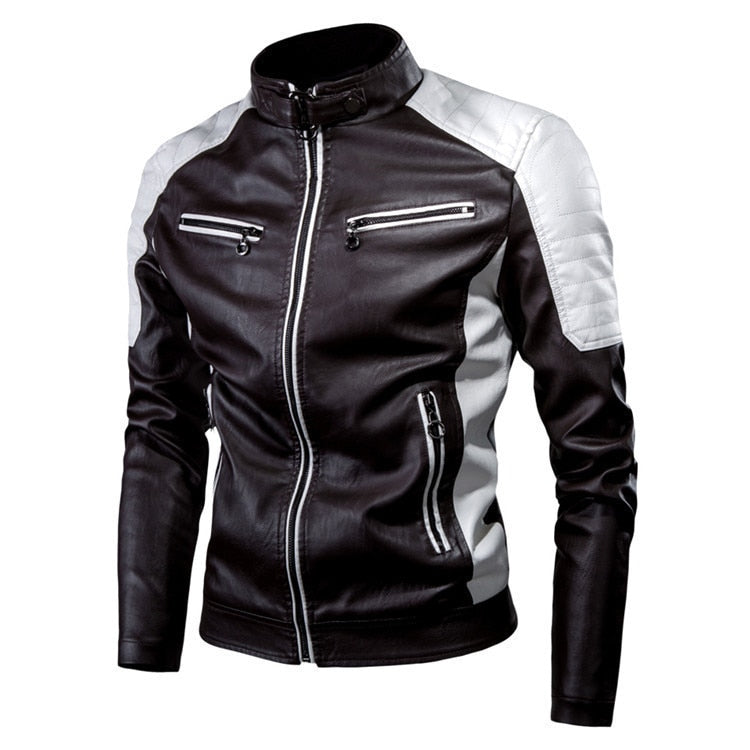 Veste Cuir Moto Homme Vintage