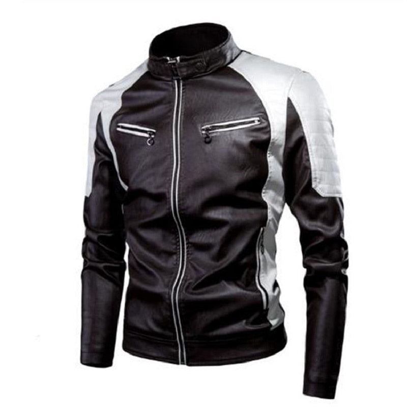 Veste Cuir Moto Homme Vintage