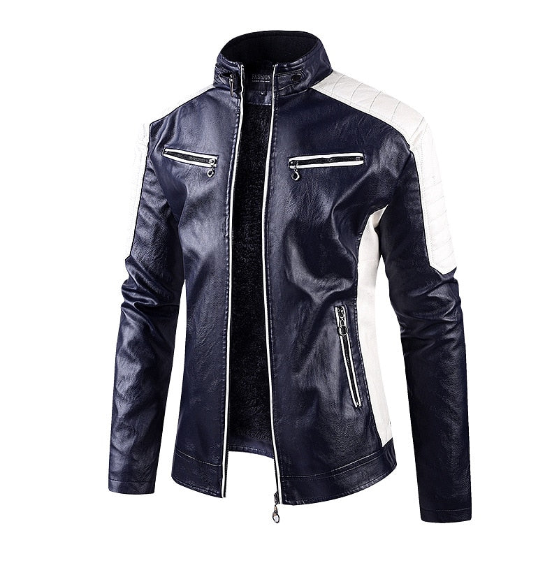 Veste Cuir Moto Homme Vintage