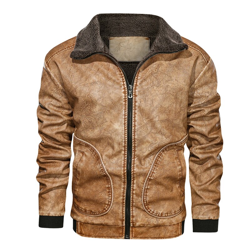 Veste En Cuir Homme Motorcycle Vintage