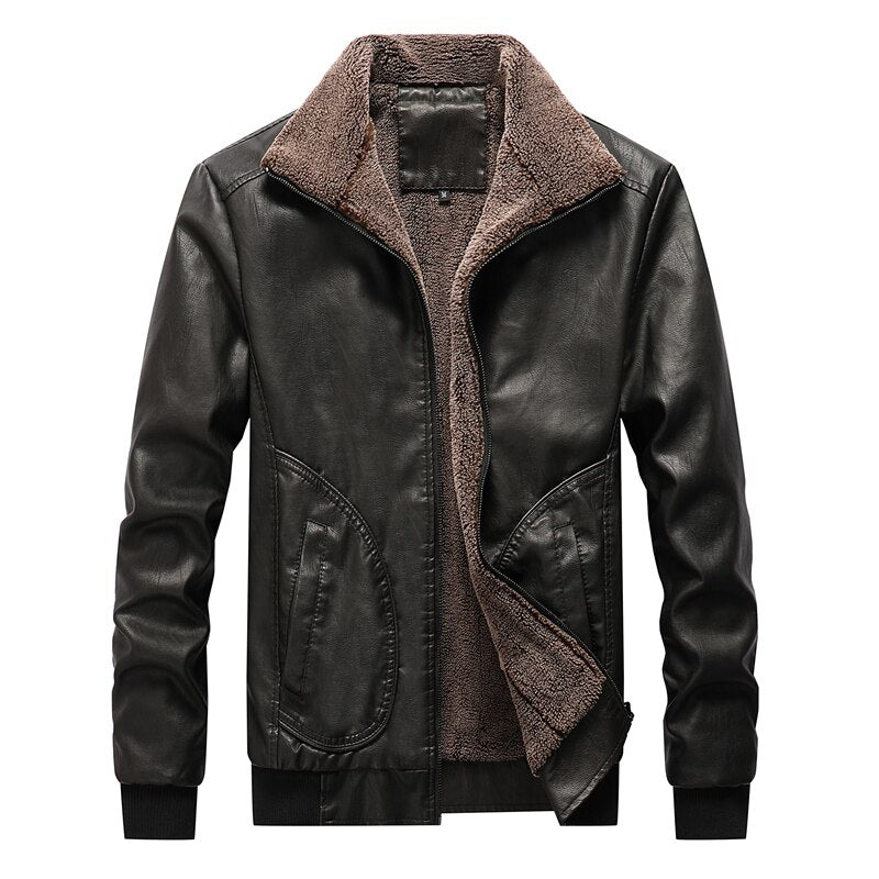 Veste En Cuir Homme Motorcycle Vintage