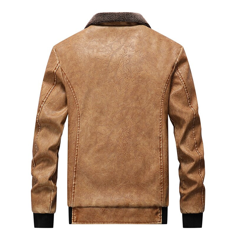 Veste En Cuir Homme Motorcycle Vintage