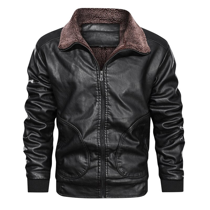 Veste En Cuir Homme Motorcycle Vintage