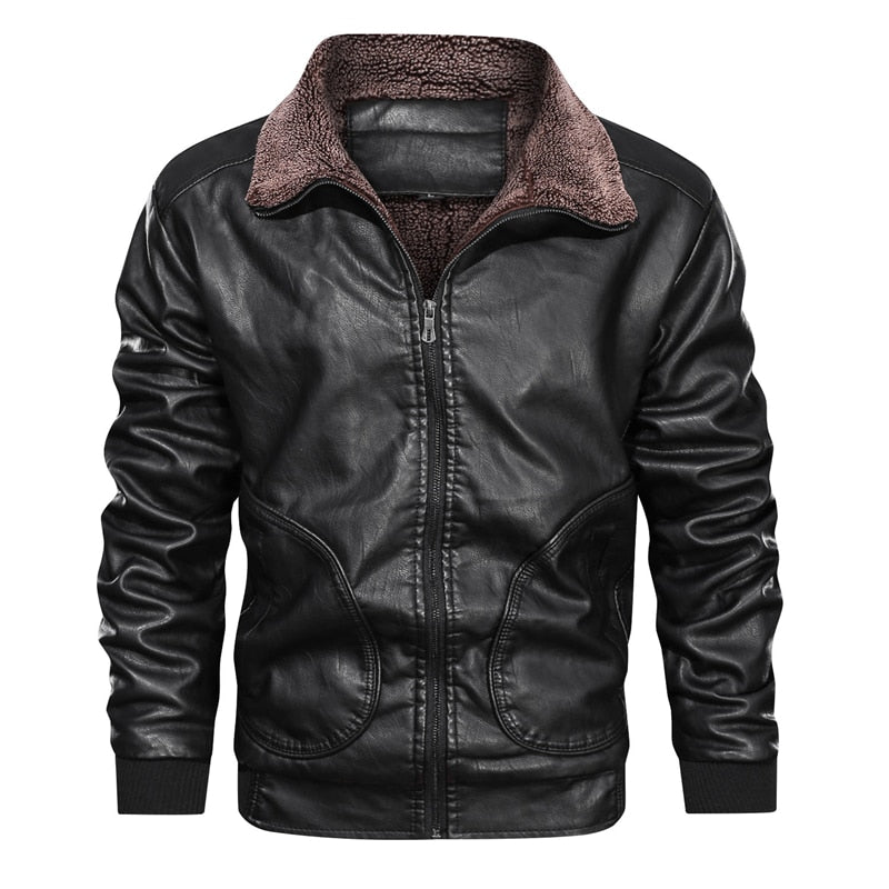 Veste En Cuir Homme Motorcycle Vintage