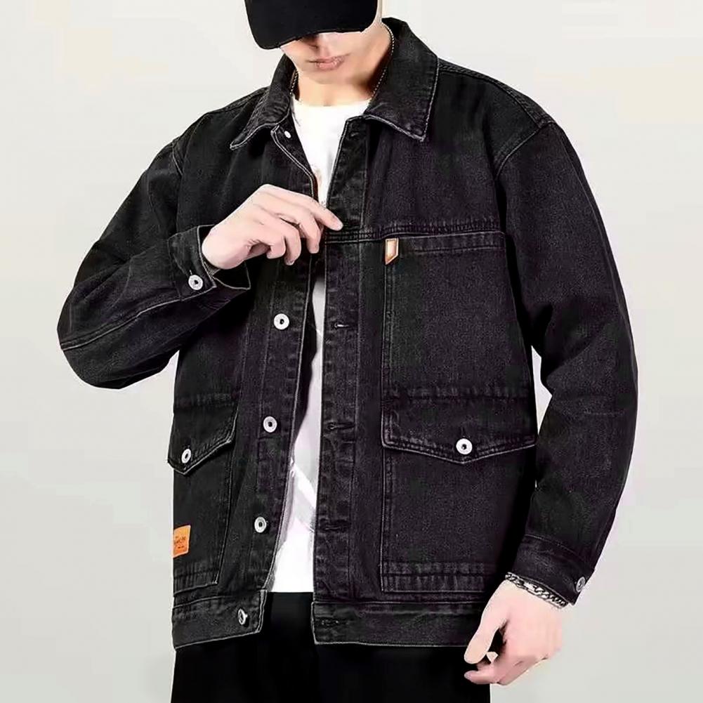 Veste Homme Jean Noir Vintage