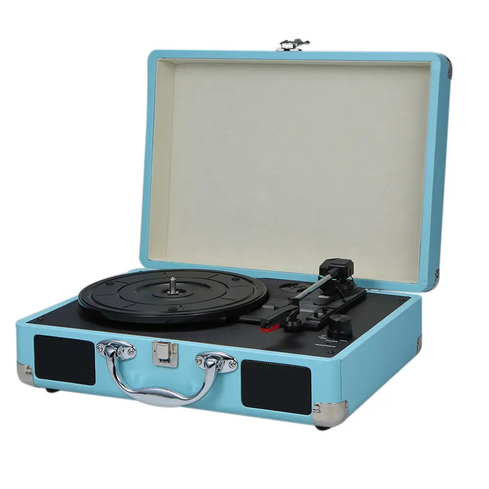 Hot Vinyl Turntable Vintage Phonograph Record Player Stereo Sound 33/45/78 RPM Vinyl Turntable Record Player Built-in Speakers