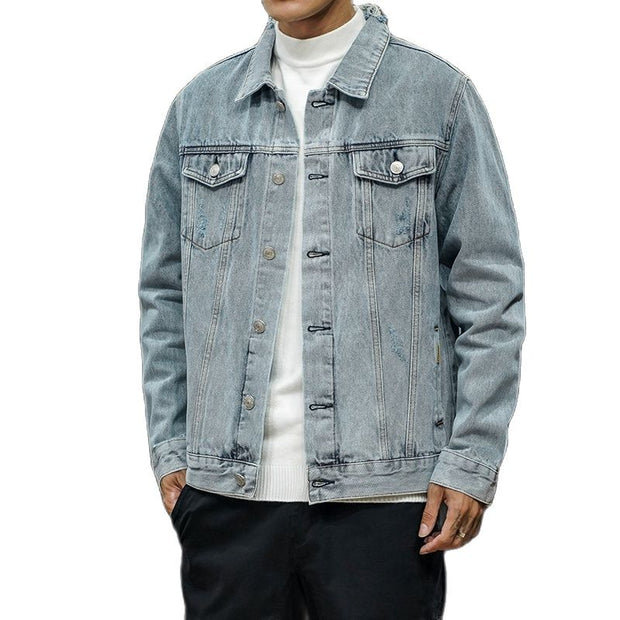 Homme Veste En Jean Vintage Look