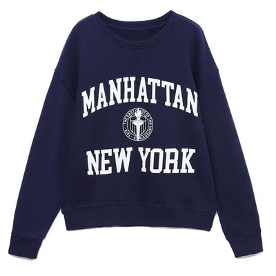 Pull Vintage Bleu Foncé Femme