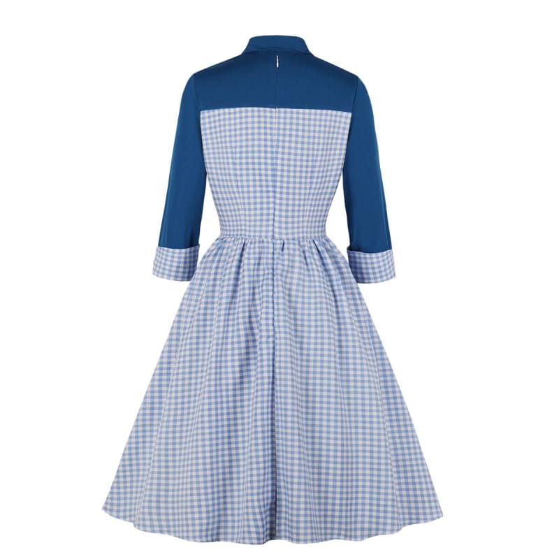 Robes Vintage Manches 3/4 Bleu