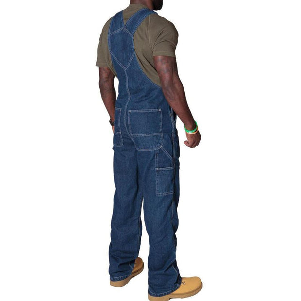 Salopette Légère Pour Homme En Jean - Style Vintage Décontracté - Bretelles Réglables Et Poches Pratiques - Pour Le Travail Ou Le Loisir