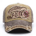 Casquette Militaire Vintage Unisexe En Denim Délavé - Coton, Taille Réglable 55-60 Cm - Style Cadet, Plat, Pour Homme Et Femme - 3