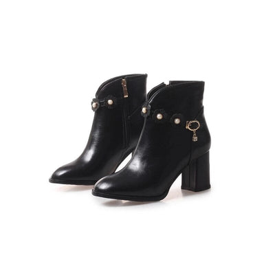 Chaussure Vintage Femme Noir En Cuir