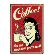 Coffee Vintage Poster Girl