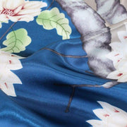 Foulard Motifs Bleu Vintage