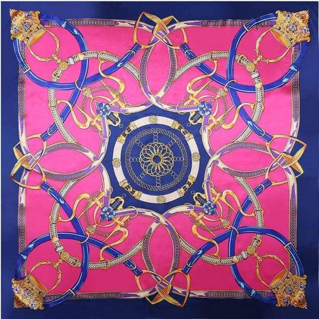 Foulard Motifs Rose Vintage