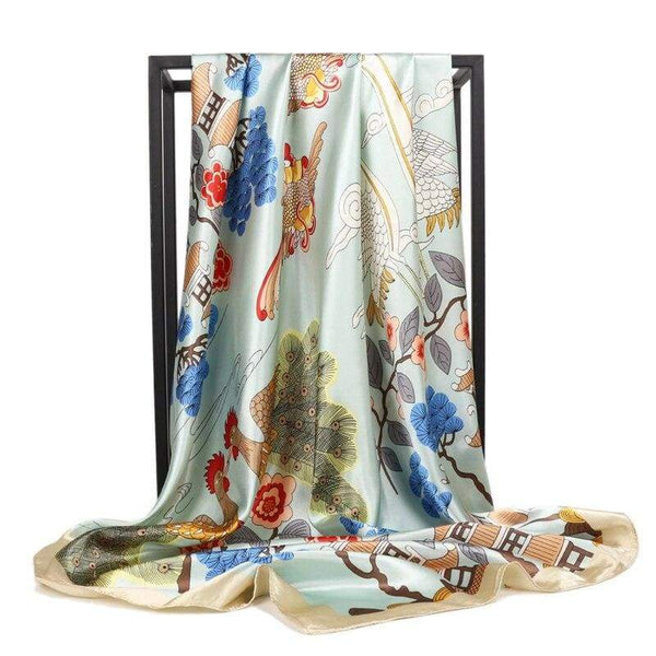 Foulard Vintage Etro En Soie 100% - Motif Géométrique Multicolore - Fait Main En Italie