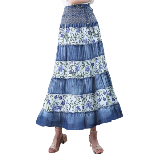 Jupe Longue En Maille Tricot Bleue Texturée | Tricots | PLT FR Jupe Longue En Maille Tricot Bleue Texturée | Tricots | PLT FR
