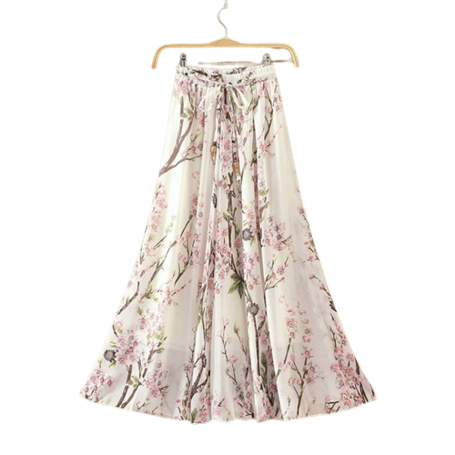 Jupe longue d'été bohème plissée taille haute avec cordon de serrage et poches pour femme, a-vert, 36 Jupe longue d'été bohème plissée taille haute avec cordon de serrage et poches pour femme, a-vert, 36