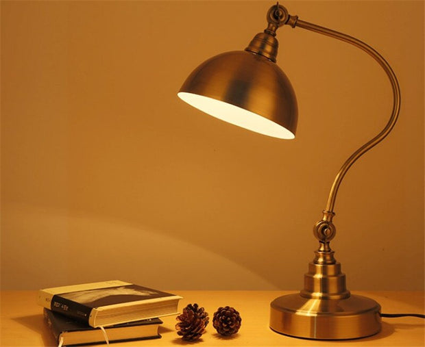 Lampe Vintage Bronze À Poser