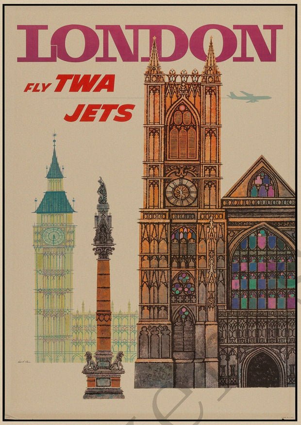 London Vintage Travel poster