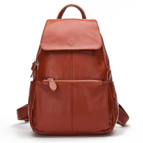Petit sac à dos en cuir couleur style vintage