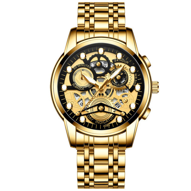 Montre Vintage Femme Bonjour – Cadran Blanc, Boîtier Or Acier – Bracelet Métal – Quartz