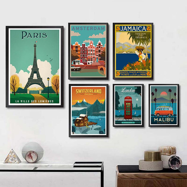 Poster Vintage Toulon France - 30 X 45 Cm - Décoration Murale Salon, Bureau