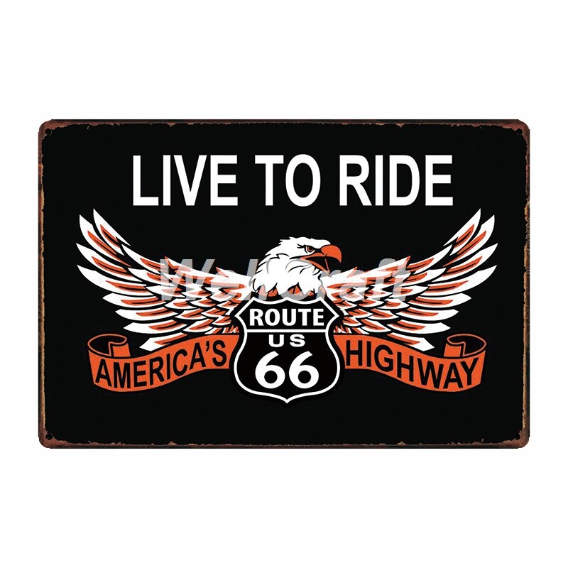 Poster Route Us Vintage