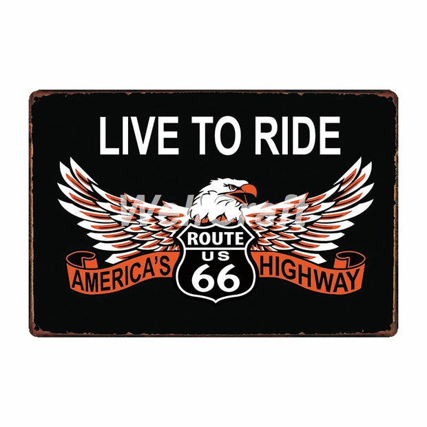 Poster Route Us Vintage