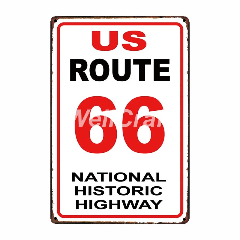 Poster Route Us Vintage