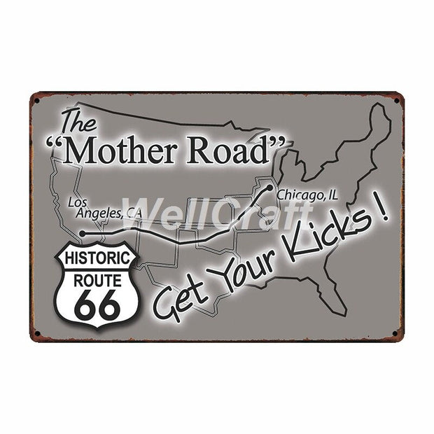 Poster Route Us Vintage